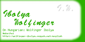 ibolya wolfinger business card